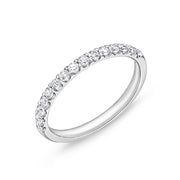 MEMOIRE Platinum Odessa Half Diamond Anniversary or Wedding Band